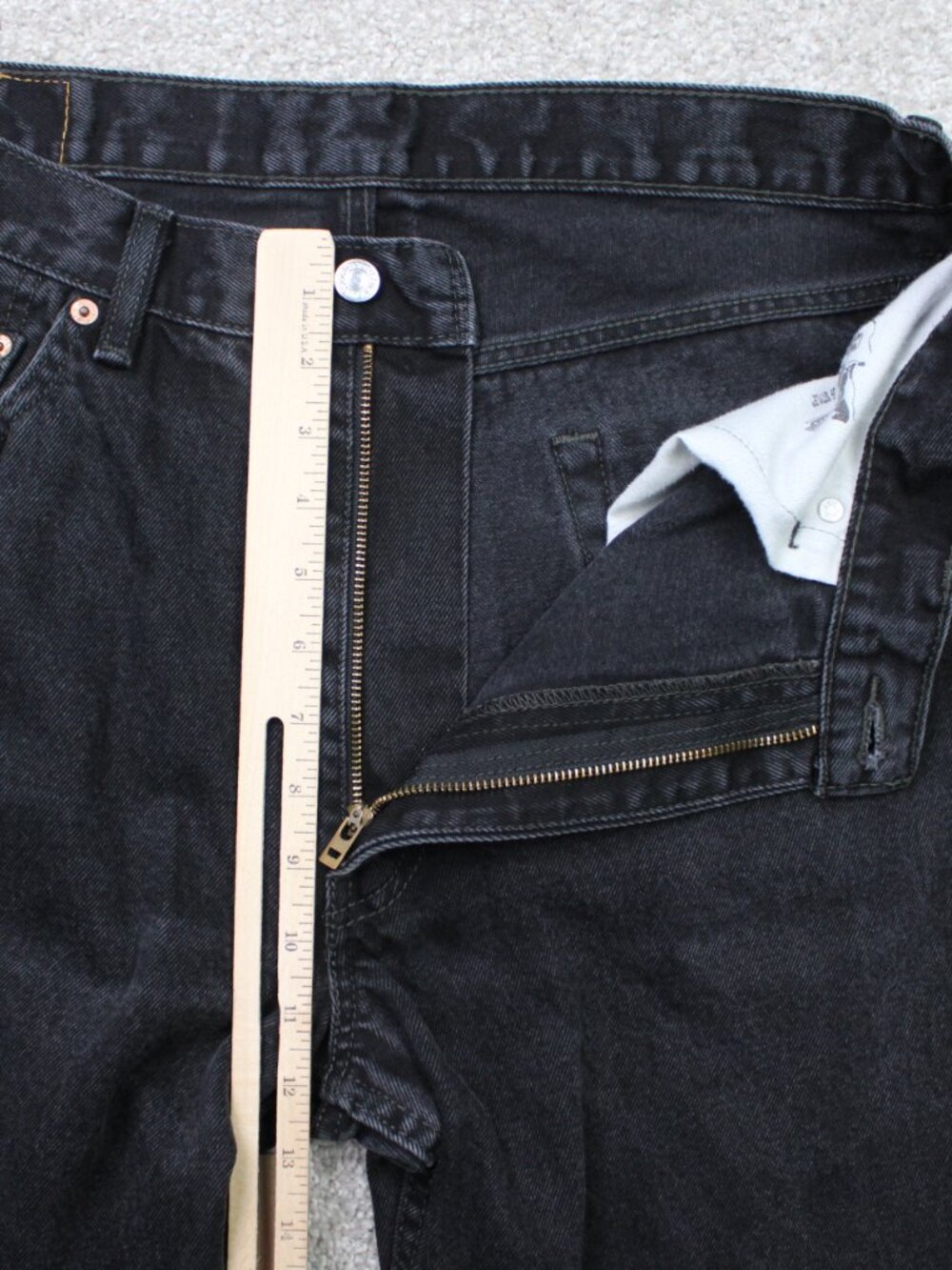 Levi's 550 Jeans Mens 36x32 Black Relaxed Fit 100% Cotton 5-Pocket Denim Y2K - Picture 8 of 14